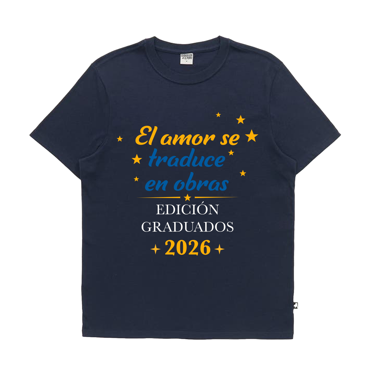 Playera azul - El amor se traduce en obras